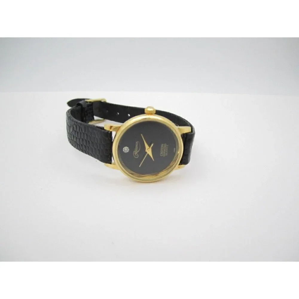 Women's Reliance Croton Diamond Quartz WR Analog 26mm Dial‎ Round Watch (F424)